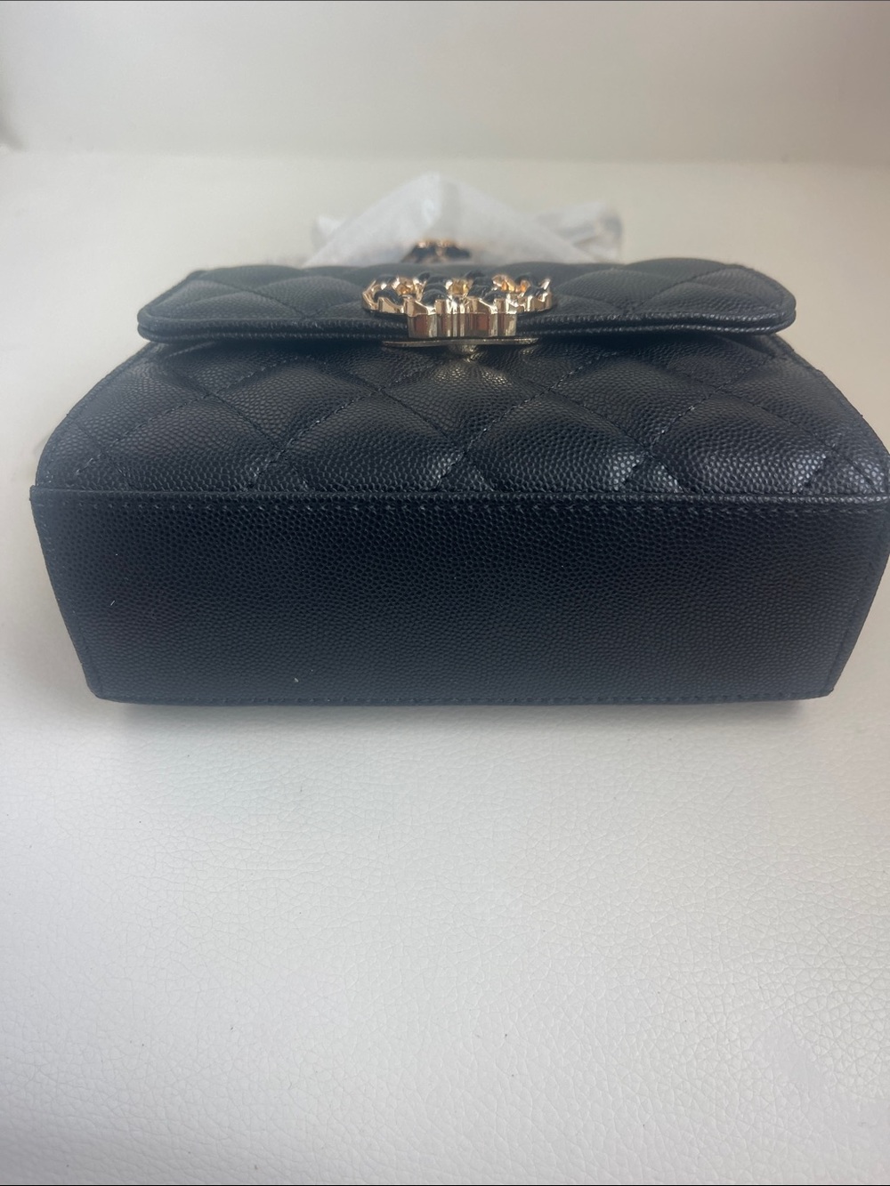 CHANEL 23 P Black Quilted Mini Top-Handle Bag with Gold Chain Hardware - Picture 13 of 13